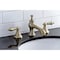 Kingston Brass KC7063AL Vintage 8" Widespread Bathroom Faucet, Antique Brass KC7063AL - alternate 3